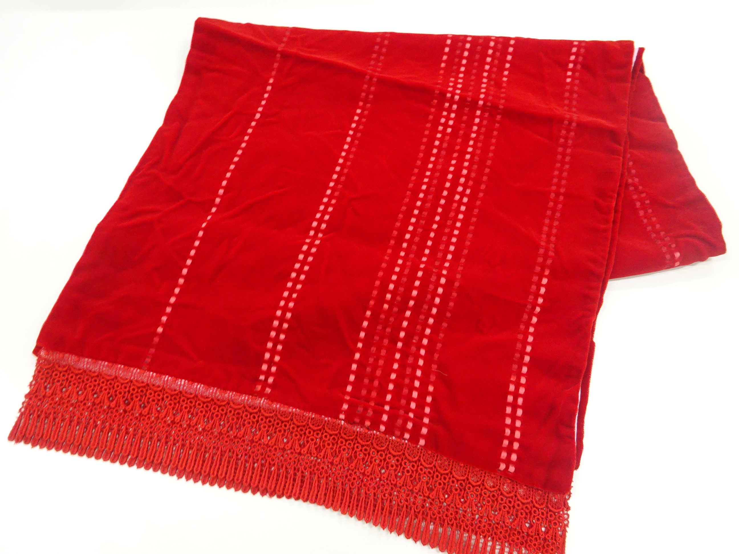 JAPANESE KIMONO / VINTAGE SHAWL / VELVET / LACE / STRIPE